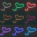 6x12 Neon LED strip - 1m, USB, ståltråd, RGB, 120 LED, 4,9W, IP65, med fjernkontroll