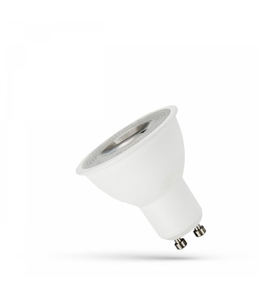 LED GU10 4W - 230V, 55°, Varm Hvit, med Linse, Spectrum