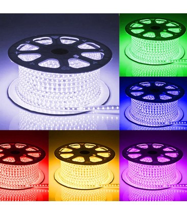 5 meter RGB vanntett LED strip - 230V, 60 LED, 5W per meter