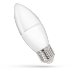 E27 LED 1W LED stearinlys pære - C37, 270 grader, E27