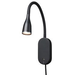 Vegglamper EYE LED Vegglampe med USB og Touch dimmer, 5W, Nielsen Light - svart