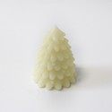 LED Juletrelys, blinkende flammeeffekt, hvit - Høyde 9,5cm, Ø7cm, ekte stearin