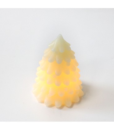 LED Juletrelys, blinkende flammeeffekt, hvit - Høyde 9,5cm, Ø7cm, ekte stearin LED Juletrelys, blinkende flammeeffekt, hvit - Høyde 9,5cm, Ø7cm, ekte stearin