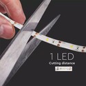 V-Tac 2,4W/m sprutsikker LED strip - 1m, 6V, IP65, 60 LED per meter