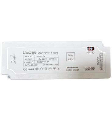 LEDlife møbelspot strømforsyning 36W - Til Sono, Cabi og Reco møbelspot, maks. 6 spot.