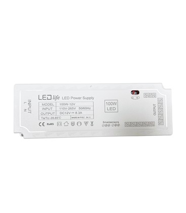 LEDlife møbelspot strømforsyning 100W - Til Sono, Cabi og Reco møbelspot, maks. 12 spot