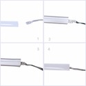5m AnyCut Neon Flex 10x10 Blå LED strip - 8W/m, 12V, Ingen klippeavstand
