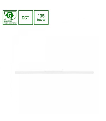 System Shift CCT- Line L Skinne Lys 902x23x42mm 22W 100° Hvit CCT Switch.