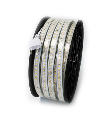 50m Arbeidslys 230V LED stripe - IP65, 120 LED/m, 10W/m, 1000 lm/m