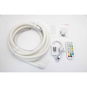 5m RGBIC Neon flex komplett sett - Vevd tau, Bluetooth App, Fjernkontroll, USB