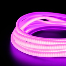 230V Neon Flex LED strip 5 m.vanntett Lilla Neon COB LED strip - 230V, IP67, 288 LED, 11,5W/m, kan kuttes hver 10cm