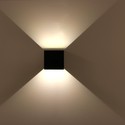 LEDlife CUBIC 6W Dimbar vegglampe - Sort, firkantet, opp/ned, justerbar, utendørs, IP65, inkl. lyskilde