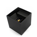 LEDlife CUBIC 6W Dimbar vegglampe - Sort, firkantet, opp/ned, justerbar, utendørs, IP65, inkl. lyskilde