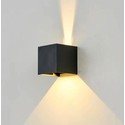 LEDlife CUBIC 6W Dimbar vegglampe - Sort, firkantet, opp/ned, justerbar, utendørs, IP65, inkl. lyskilde