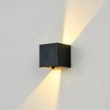 LEDlife CUBIC 6W Dimbar vegglampe - Sort, firkantet, opp/ned, justerbar, utendørs, IP65, inkl. lyskilde
