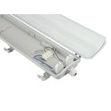 Limea H LED dobbeltarmatur - uten lyskilde, G13 2x120 250V IP65 1320x100x85 mm grå