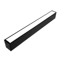 48W LED lysskinne, taklampe for kontor - Svart, 120 lm/W, 150 cm, inkl. wireoppheng