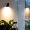LEDlife 3W vegglampe - Svart, firkantet, inne / ute, IP65, inkl. lyskilde