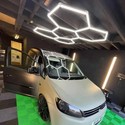Hexagon LED 5 felt komplett sett - RA95, 168W. inkludert strømtilkobling