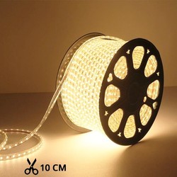 Lys til ridebane og ridehall 5 m.vanntett LED strip (Type X-2) - 230V, IP67, 1300lm/m, 10W/m, kan kuttes hver 10cm