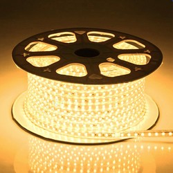 Lys til ridebane og ridehall 5 m. vanntett LED strip (Type Q) - 230V, IP67, 120 LED, 6W per meter