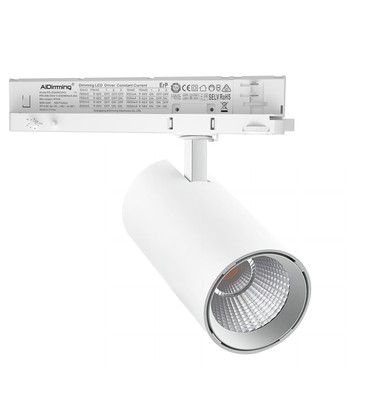 LEDlife PRO-CCT dimbar skinnespot 30W - Justerbar CCT + lysstyrke, 120lm/w, RA92, 3900lm, Flimmerfri, 3-faset