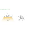 LED nødlys spot for tak, 3W - 3 timers batteri, Hull:Ø7,5-12,5cm, Philips LED, Svart