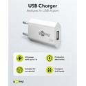 4-Port USB-lader 30W - Hvit