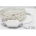 5 m.vanntett LED strip (Type X-2) - 230V, IP67, 1300lm/m, 10W/m, kan kuttes hver 10cm