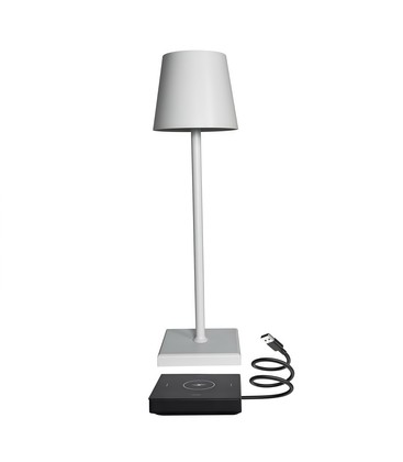 LED bordlampe inkl. trådøs lading - Hvit, IP54 Innendørs/utendørs, berøringsdimbar LED bordlampe inkl. trådøs lading - Hvit, IP54 Innendørs/utendørs, berøringsdimbar