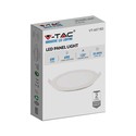 V-Tac 6W LED panel downlight - Hull: Ø11 cm, Mål: Ø12 cm, 230V