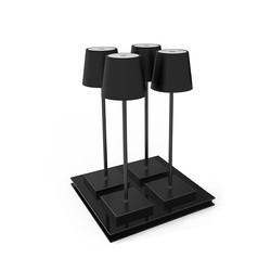 Bordlampe Ladebase for trådløse oppladbare bordlamper - 4 plasser, trådløs lading