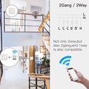 Wifi innbyggingsdimmer - 2 x 100W LED dimmer, korrespondanse, til innbygging