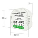 Wifi innbyggingsdimmer - 2 x 100W LED dimmer, korrespondanse, til innbygging