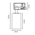 Madara Altro GU10 - 3-faset skinne, 250V, IP20, 57x101x141mm, hvit