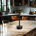 Oppladbar LED bordlampe - Svart, berøringsdimbar, CCT, IP20