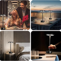 Oppladbar LED bordlampe - Svart, berøringsdimbar, CCT, IP20