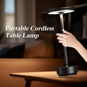 Oppladbar LED bordlampe - Svart, berøringsdimbar, CCT, IP20