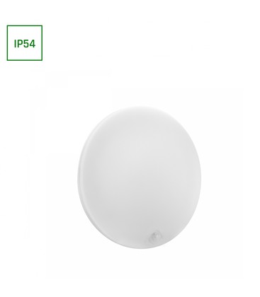 Nymphea Proxi 18W - PIR, Nøytral Hvit, 230V, 120°, IP54, Ø300x60mm, Rund, Hvit