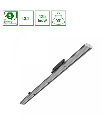 Optibar CCT - 12-42W, CCT, 230V, 90°, IP20, Ra90, 1200x60x90mm, svart, Spectrum.