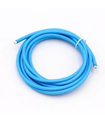 5m Stoffkabel 2x0,75 mm², tekstil - 230V, lyseblå 5m Stoffkabel 2x0,75 mm², tekstil - 230V, lyseblå