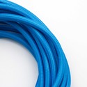 5m Stoffkabel 2x0,75 mm², tekstil - 230V, lyseblå
