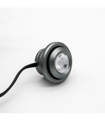 LEDlife SPOT29 møbelspot RA90 - Hull: Ø2 cm, Mål: Ø2,9 cm, Børstet stål, 1W, 12V DC