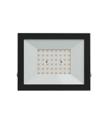 Noctis Lux projektør 50W - Nøytral hvit, 230V, IP65, 176x137x25mm, svart.