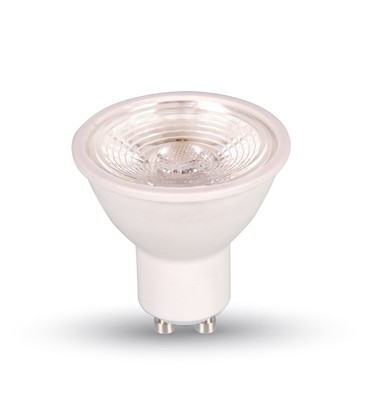 7W GU10 - LED plast spotlight, linse, 6000K, 38D, dimbar