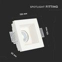 GU10 downlight for gipsloft innsparkling - 12x12cm, nedsenket