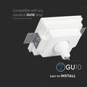GU10 downlight for gipsloft innsparkling - 12x12cm, nedsenket