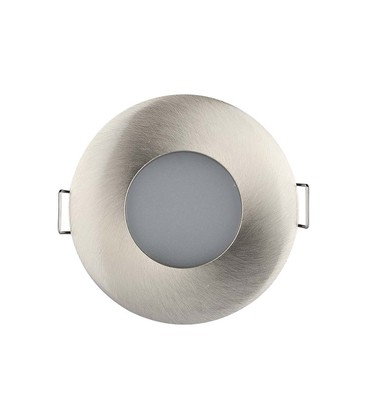 GU10 lampe - runde, satin nikkel