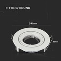 Downlight-sett uten lyskilde - Hull: Ø8,5 cm, Mål: Ø9,5 cm, Hvit, velg MR16 eller GU10 sokkel