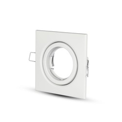 Innendørs downlights Firkantet downlight uten lyskilde - Hull: 7,4x7,4 cm, Mål: 9,9x9,9 cm, passer til GU10 og MR16